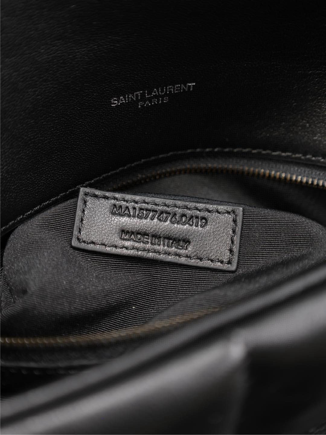 SAINT LAURENT LOULOU PUFFER MEDIUM 29 IN ALL BLACK SHEEPSKIN BLACK HARDWARE