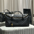 SAINT LAURENT ES GIANT 56 BLACK COWHIDE LEATHER TRAVEL BAG