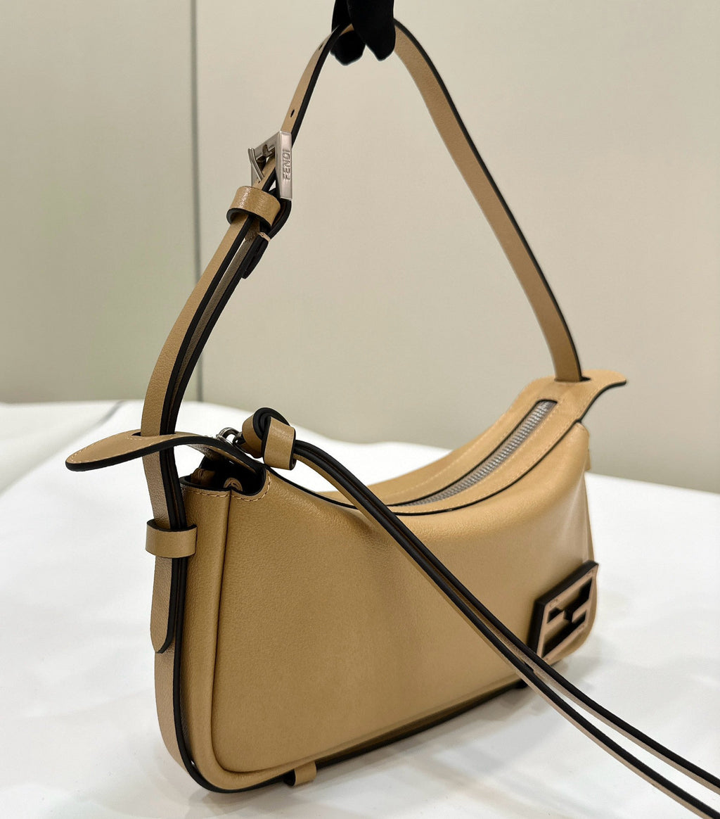 FENDI SIMPLY MINI 22 IN LIGHT BROWN GRAINED CALFSKIN