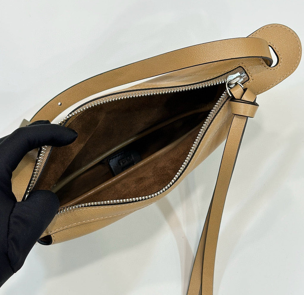 FENDI SIMPLY MINI 22 IN LIGHT BROWN GRAINED CALFSKIN