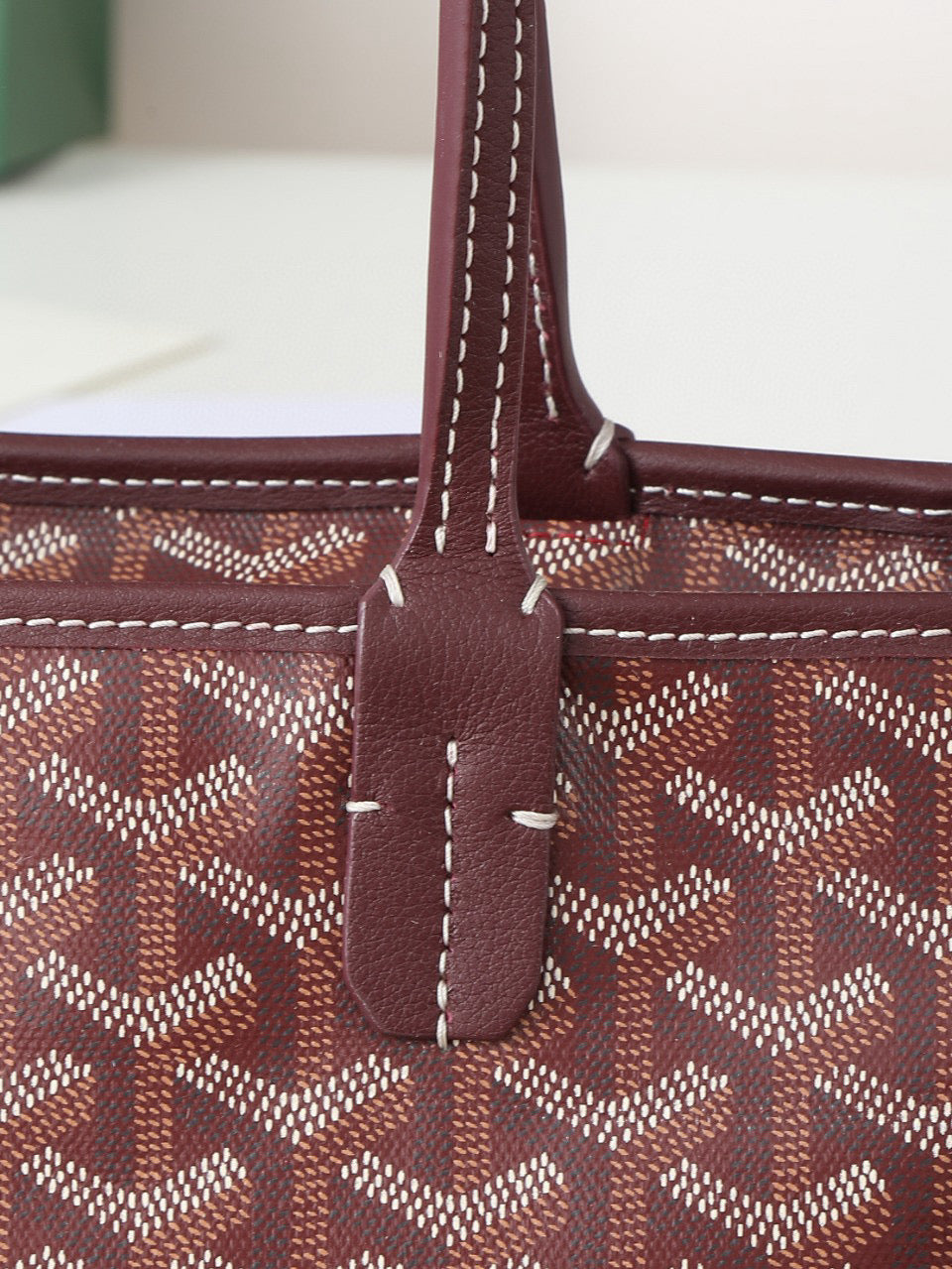 GOYARD SAINT LOUIS MM 30CM BURGUNDY CANVAS