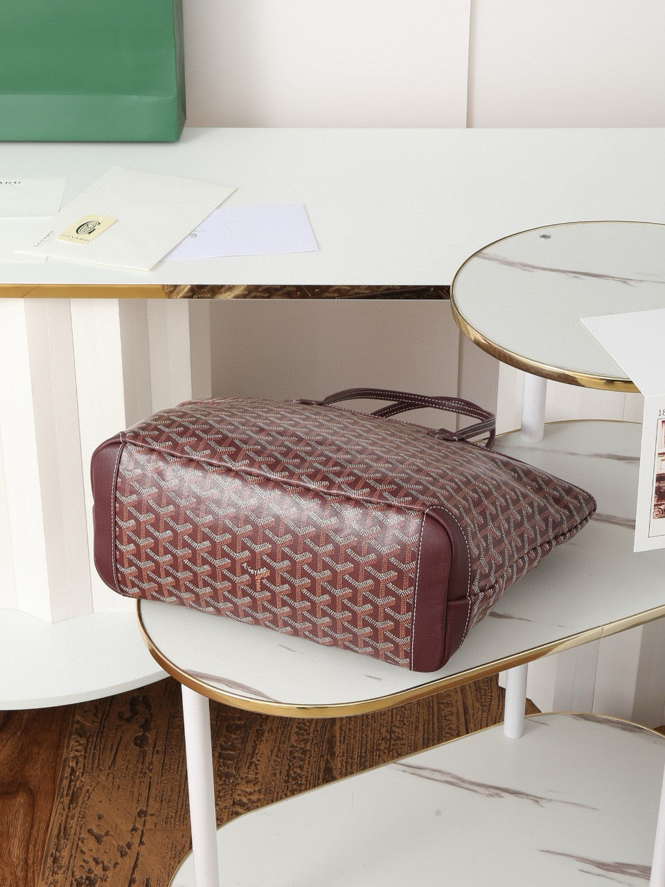 GOYARD SAINT LOUIS MM 30CM BURGUNDY CANVAS