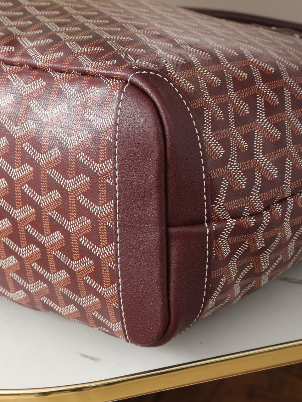 GOYARD SAINT LOUIS MM 30CM BURGUNDY CANVAS