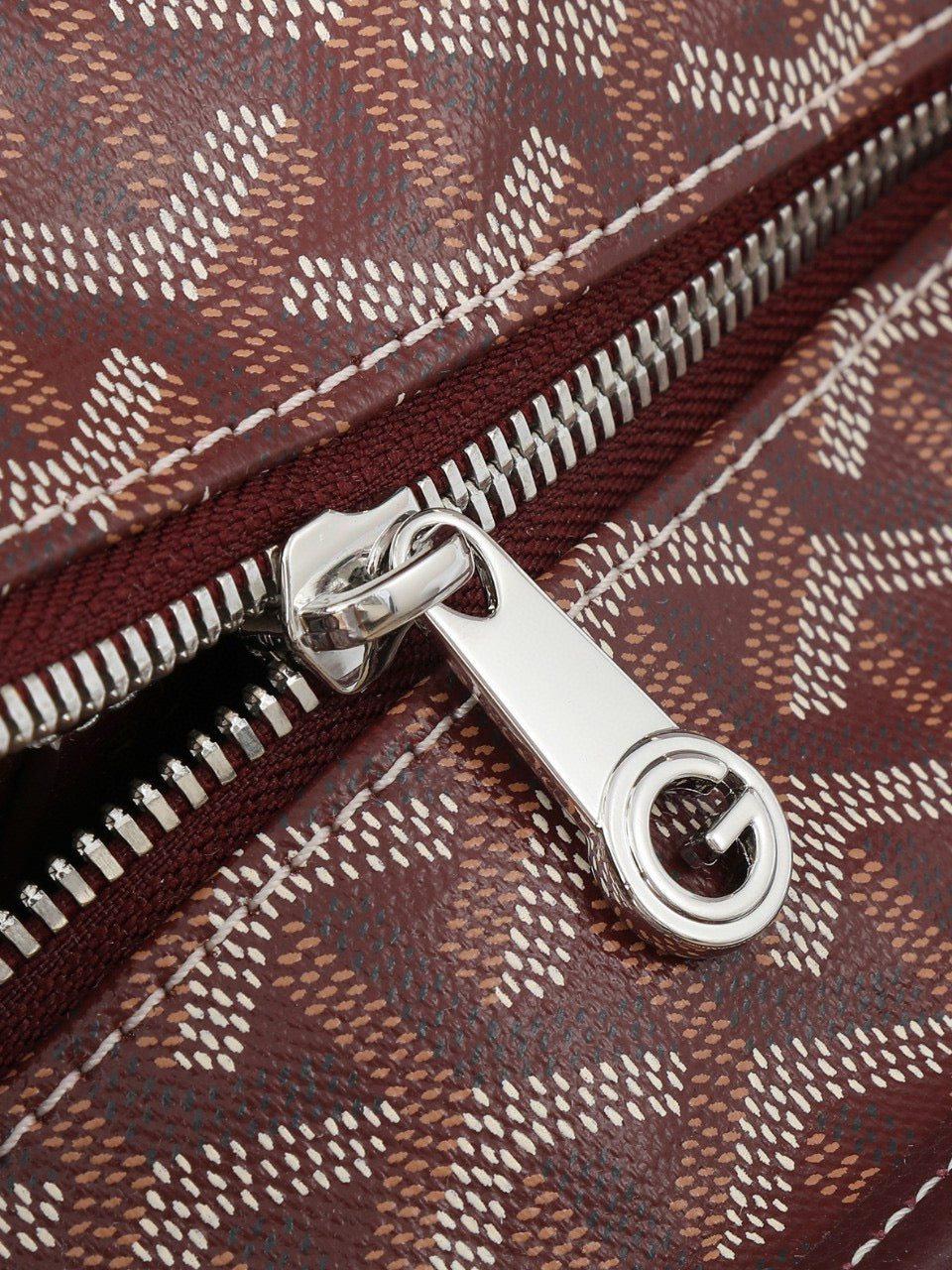 GOYARD SAINT LOUIS MM 30CM BURGUNDY CANVAS