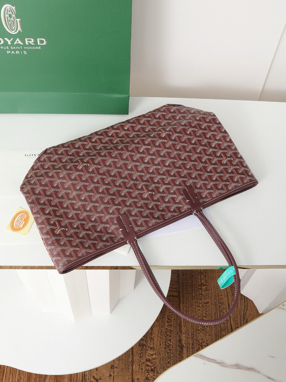 GOYARD SAINT LOUIS MM 30CM BURGUNDY CANVAS