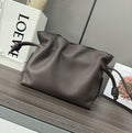 LOEWE LOE 23 FLAMENCO PURSE BUCKET IN CHESTNUT BROWN CALFSKIN