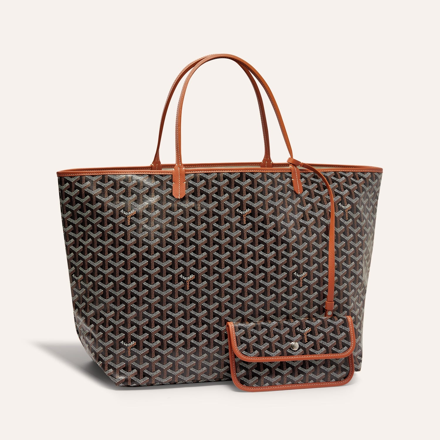 GOYARD SAINT LOUIS GM 40CM BLACK AND TAN CANVAS