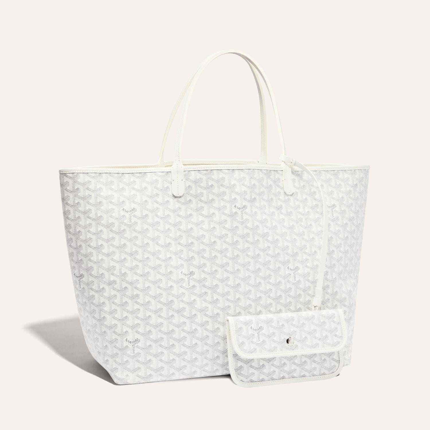 GOYARD SAINT LOUIS GM 40CM WHITE CANVAS