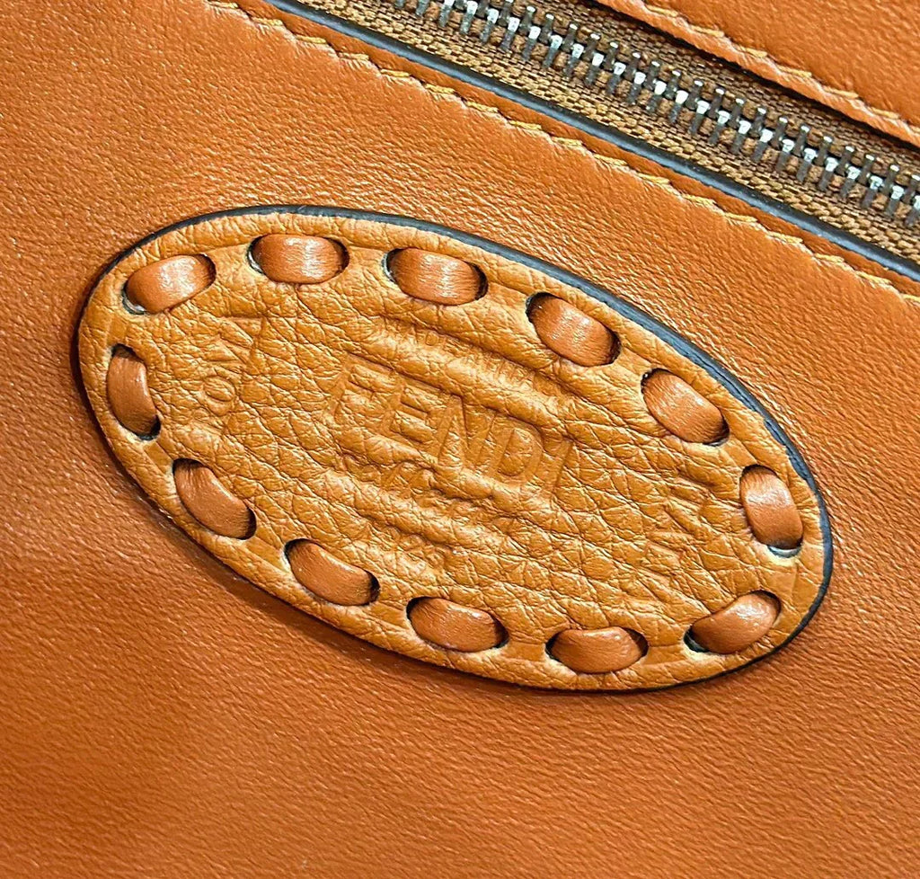 FENDI BAGUETTE 27CM TAN CALFSKIN SILVER HARDWARE