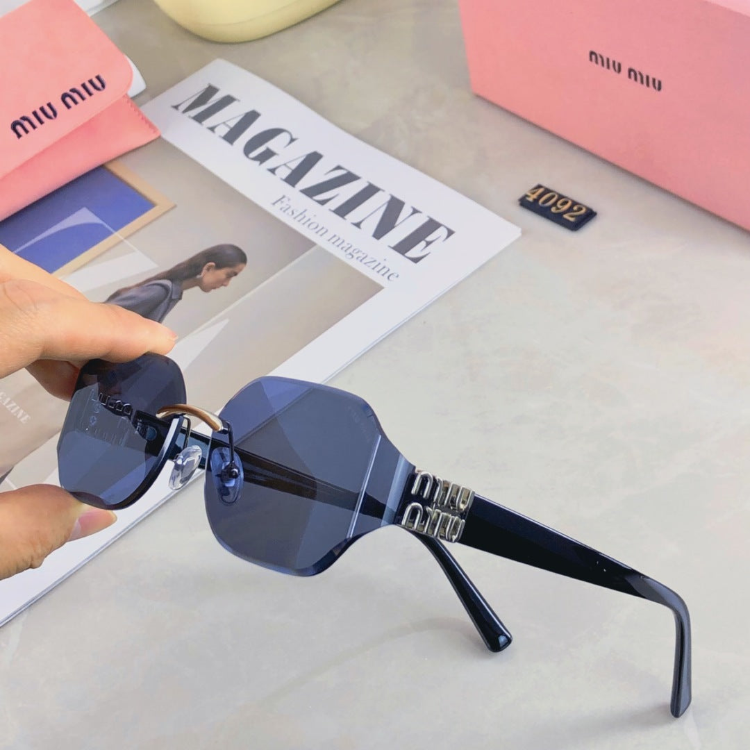 LOGO SQUARE SUNGLASSES 499930 IN METAL