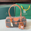 GOYARD SAINT MARTIN MINI BAG 22 IN BROWN GOYARDINE CANVAS AND CALFSKIN