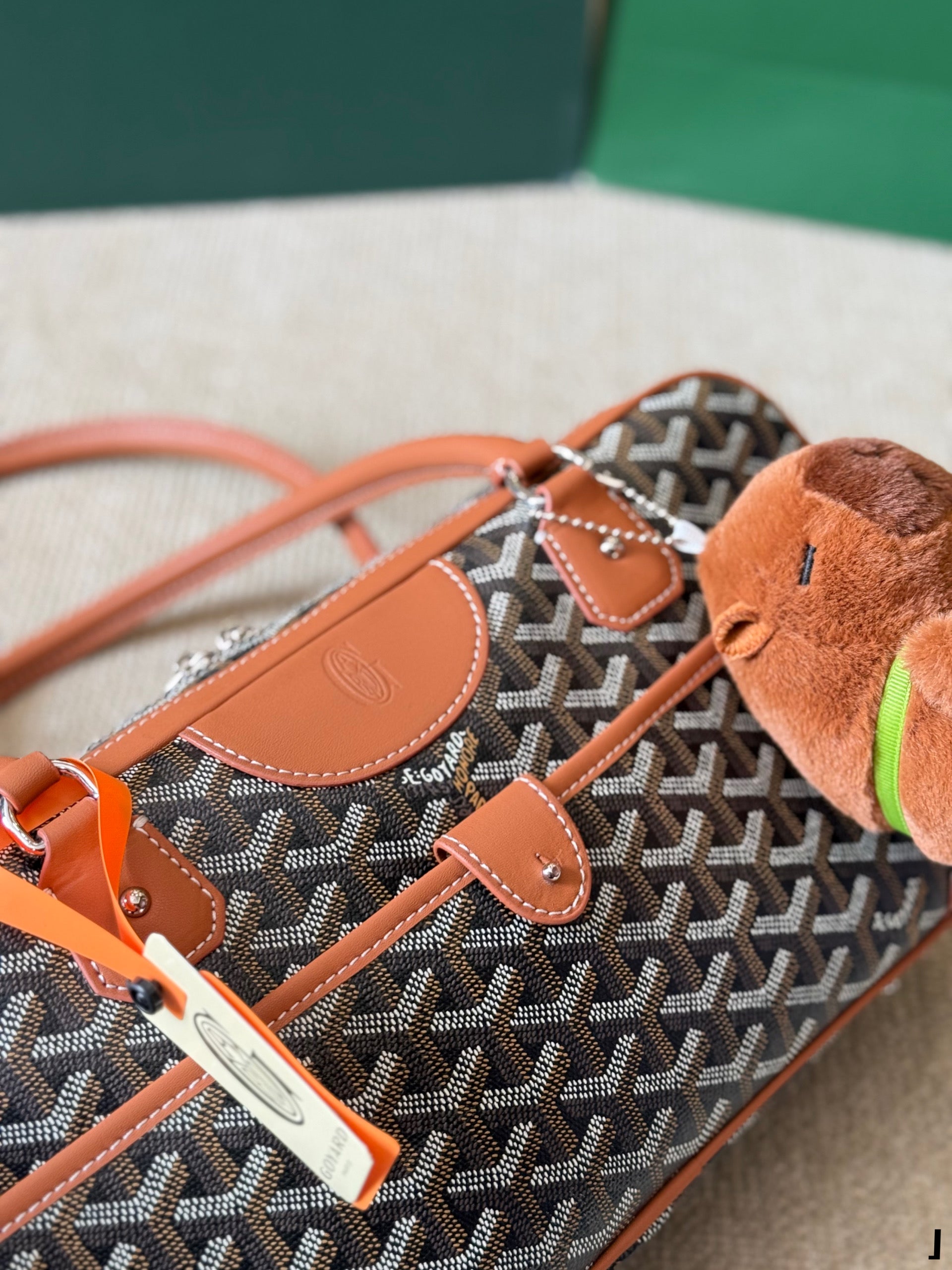 GOYARD SAINT MARTIN MINI BAG 22 IN BROWN GOYARDINE CANVAS AND CALFSKIN