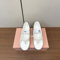 THONG SANDALS IN BEIGE SUEDE MIX WHITE TECH FABRIC
