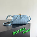 BOTTEGA VENETA CONCERT POUCH 18.5 IN LIGHT BLUE LAMBSKIN