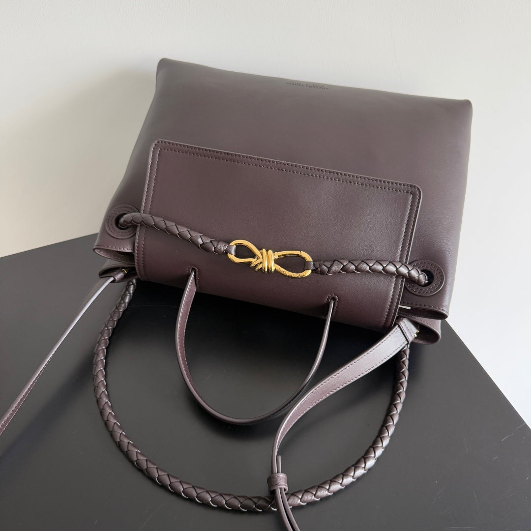 BOTTEGA VENETA MEDIUM CIAO CIAO 34 IN BROWN CALFSKIN