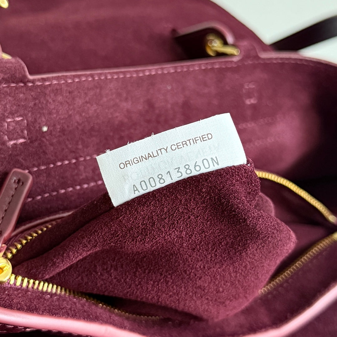 BOTTEGA VENETA MEDIUM CIAO CIAO 34 IN BURGUNDY CALFSKIN