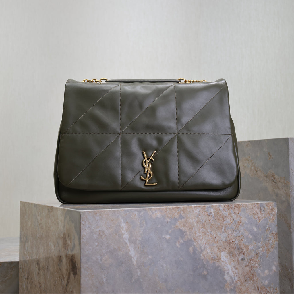 SAINT LAURENT YSL 25S LARGE JAMIE 43 IN LIGHT MUSK LAMBSKIN GOLD HARDWARE