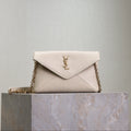 SAINT LAURENT YSL 25S CALYPSO MINI 19 IN BLANC VINTAGE LAMBSKIN GOLD HARDWRE