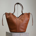 SAINT LAURENT YSL 25S Y LARGE HOBO 50 IN CARAMEL CALFSKIN GOLD HARDWARE