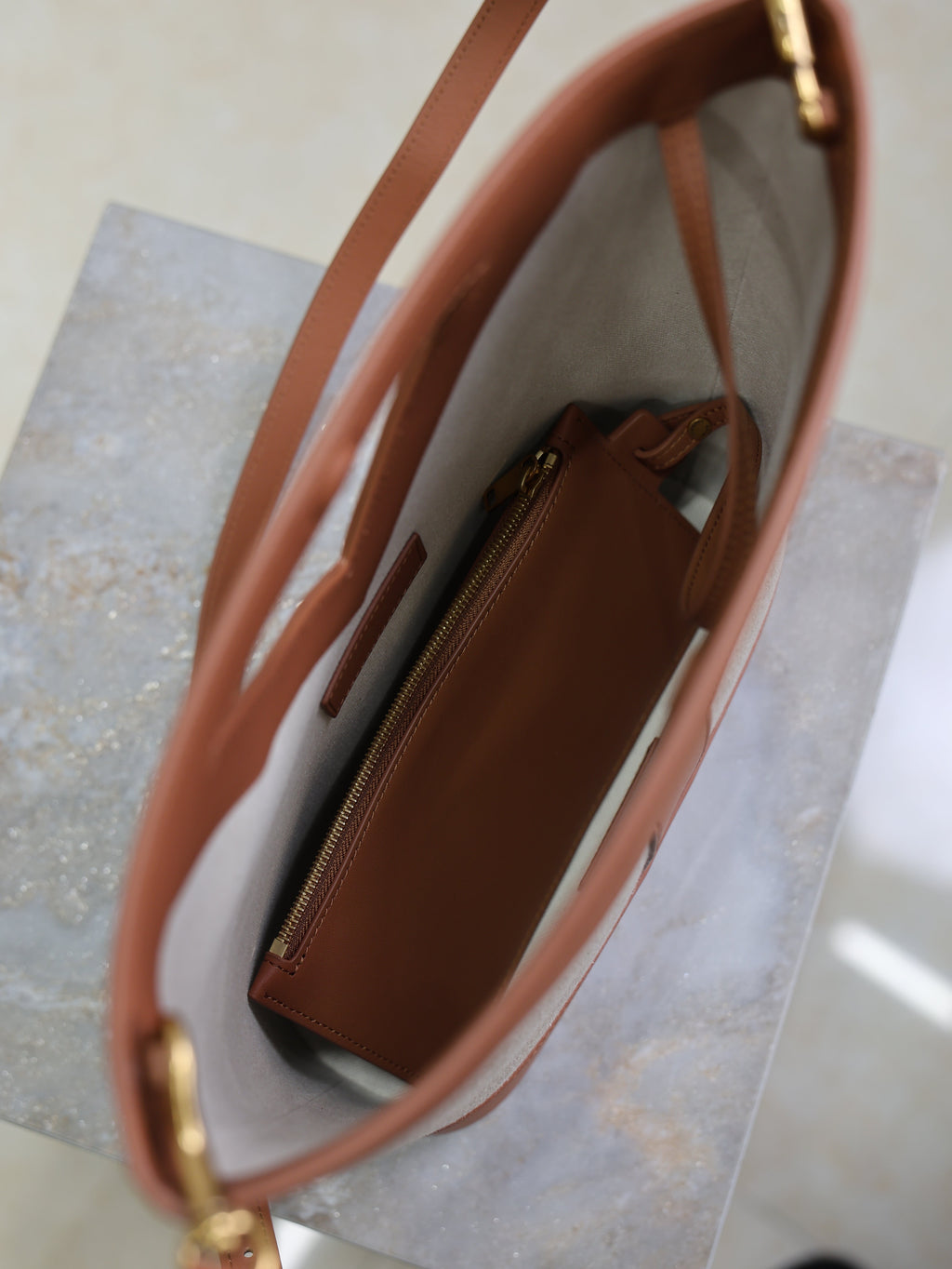 SAINT LAURENT YSL 25S Y SMALL BUCKET 29 IN DESERT DUST AND BRICK CANVAS GOLD HARDWRE