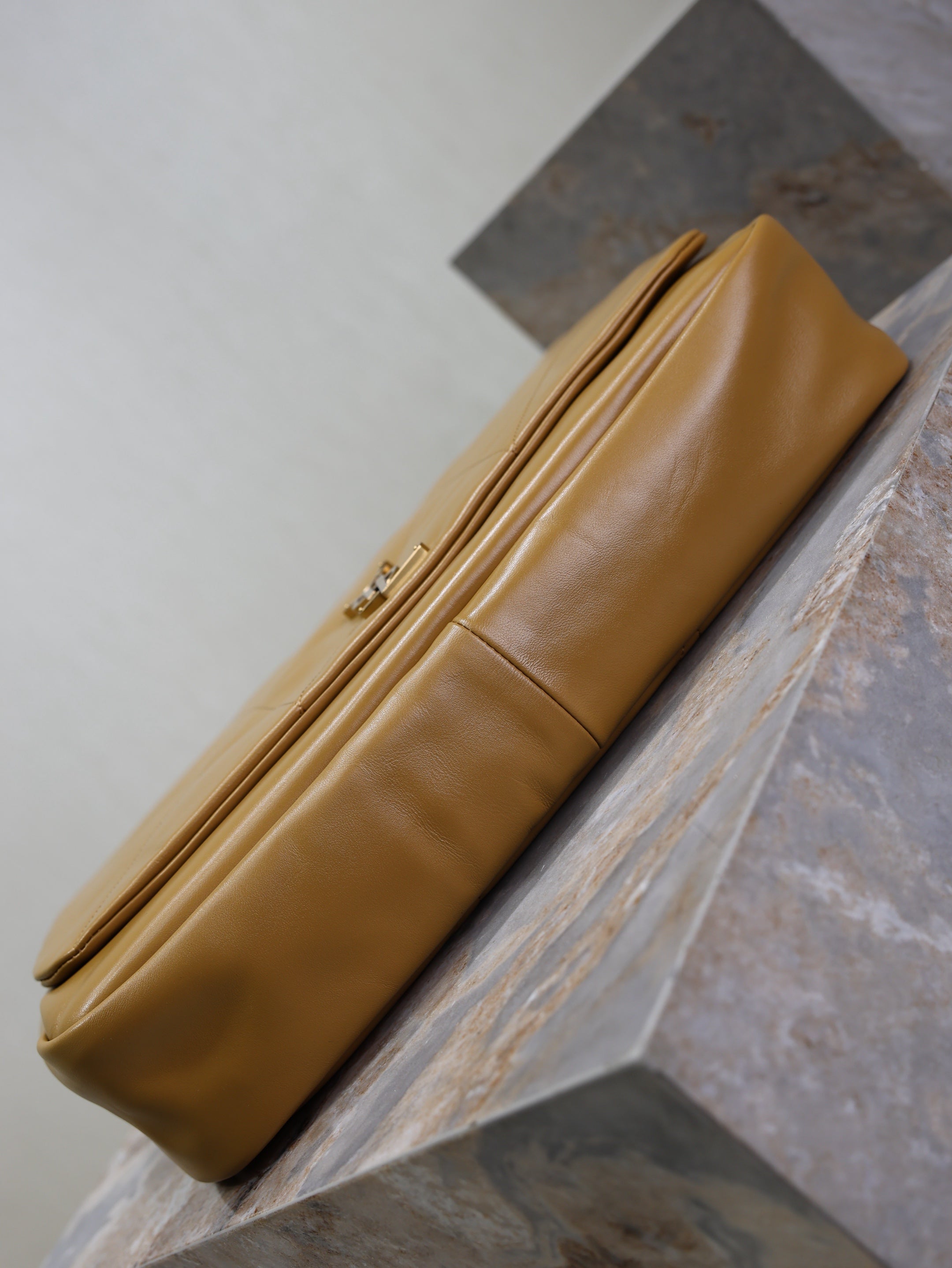 SAINT LAURENT YSL 25S LARGE JAMIE 43 IN DARK GOLDENROD LAMBSKIN GOLD HARDWARE