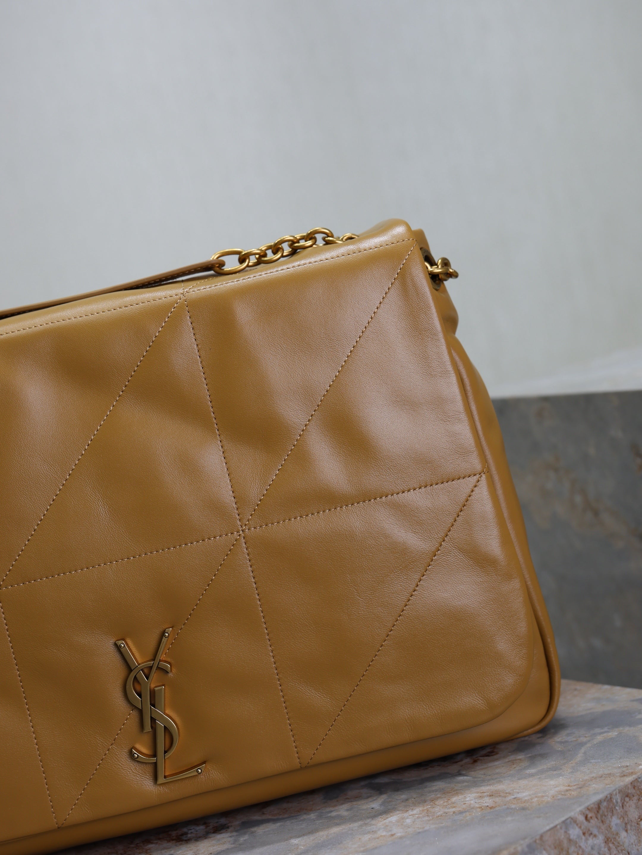 SAINT LAURENT YSL 25S LARGE JAMIE 43 IN DARK GOLDENROD LAMBSKIN GOLD HARDWRE