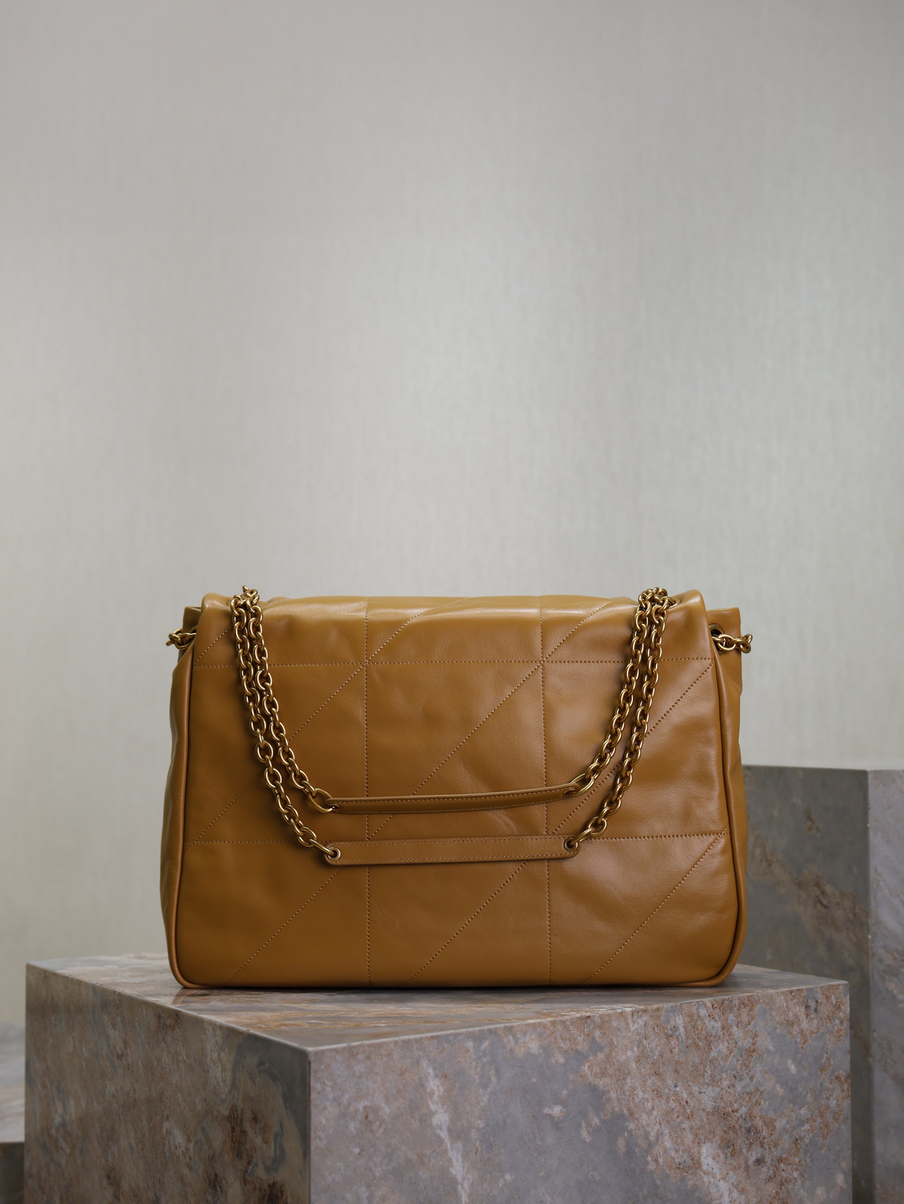 SAINT LAURENT YSL 25S LARGE JAMIE 43 IN DARK GOLDENROD LAMBSKIN GOLD HARDWARE
