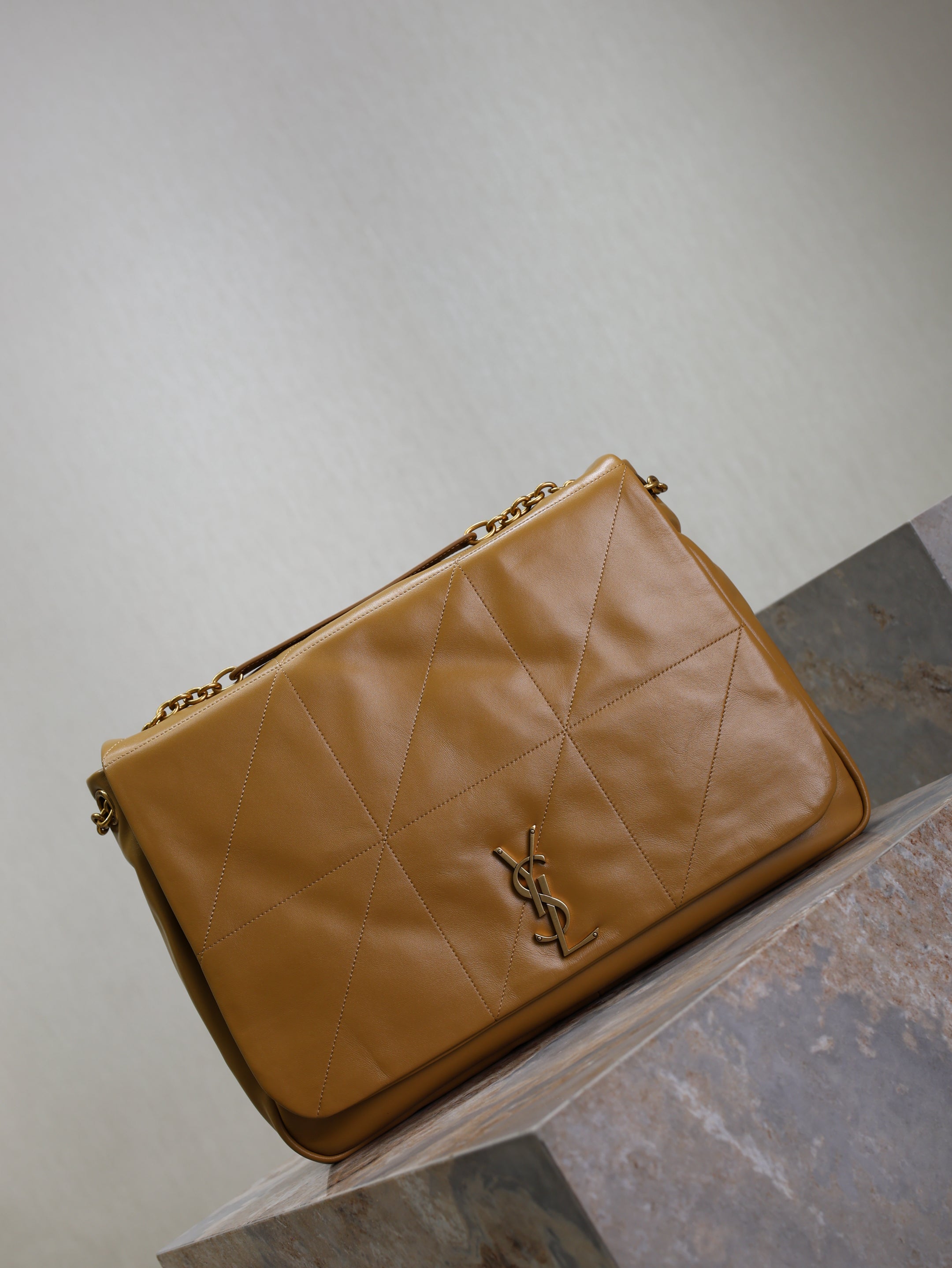SAINT LAURENT YSL 25S LARGE JAMIE 43 IN DARK GOLDENROD LAMBSKIN GOLD HARDWARE