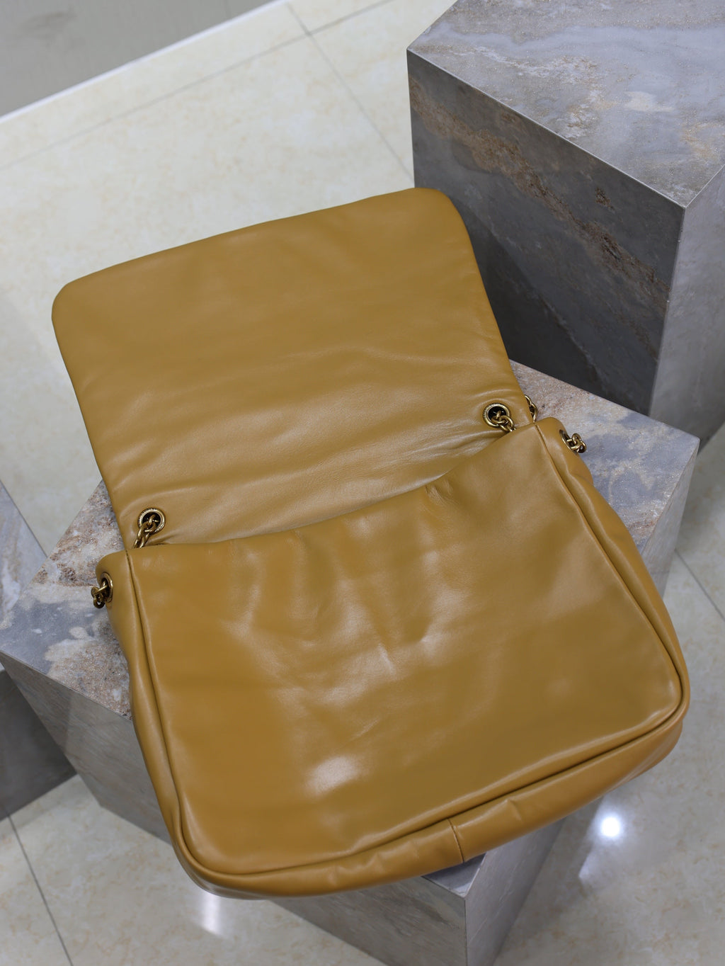 SAINT LAURENT YSL 25S LARGE JAMIE 43 IN DARK GOLDENROD LAMBSKIN GOLD HARDWARE