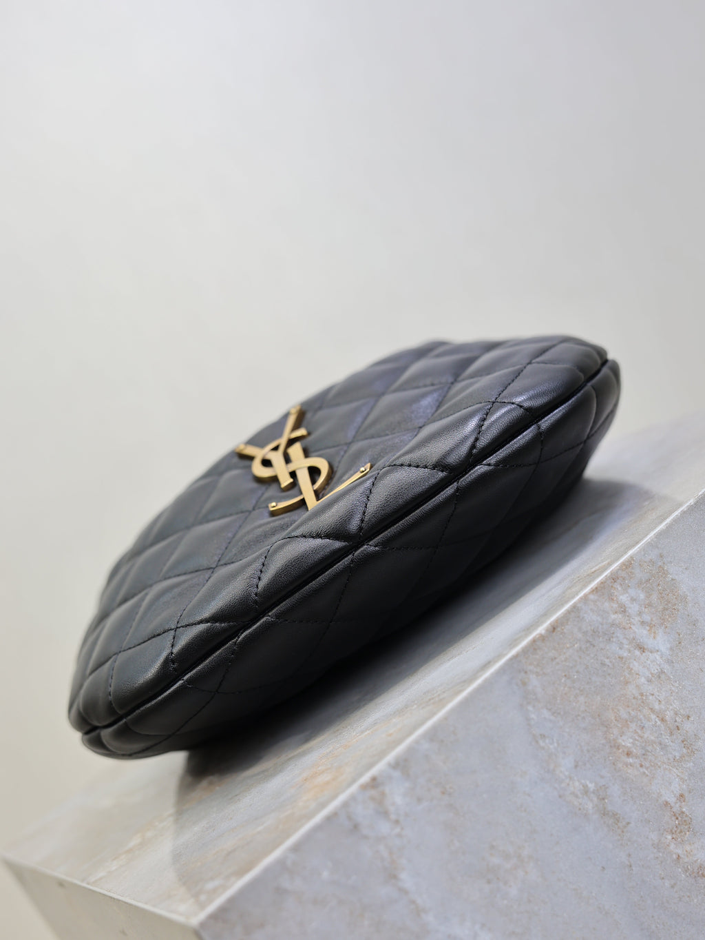 SAINT LAURENT YSL 25S ICARE BABY 17 IN BLACK QUILTED CALFSKIN GOLD HARDWARE