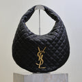 SAINT LAURENT YSL 25S ICARE HOBO 44 IN BLACK QUILTED CALFSKIN GOLD HARDWARE