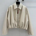 Loewe Draped Jacket Ivory Lambskin