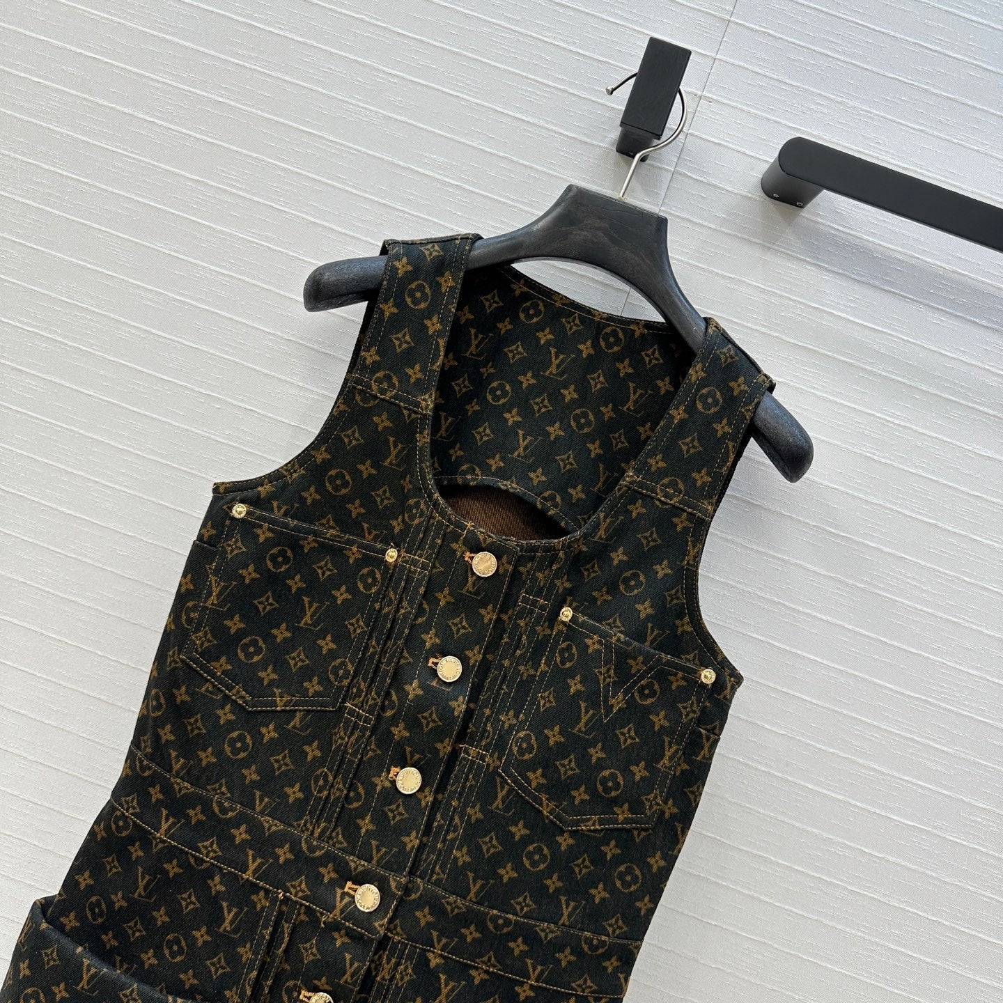 LOUIS VUITTON LV DENIM SLEEVELESS DRESS WITH LOGO 264410