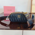 MIU MIU ARCADIE 27 IN BLACK NAPPA LEATHER