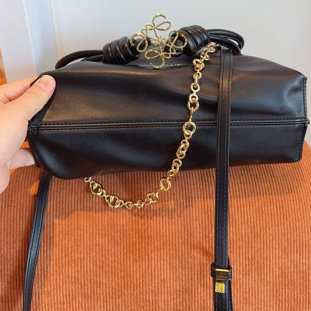 LOEWE LOE 29 FLAMENCO CLUTCH IN BLACK NAPPA CALFSKIN