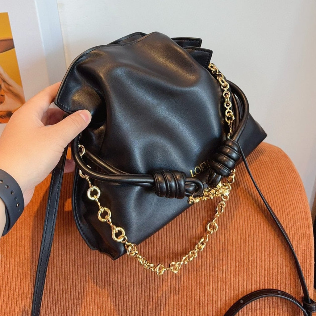 LOEWE LOE 29 FLAMENCO CLUTCH IN BLACK NAPPA CALFSKIN
