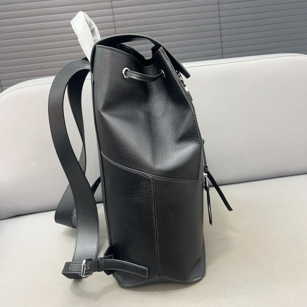 LOEWE LOE SMALL 44 CONVERTIBLE BACKPACK IN BLACK CLASSIC CALFSKIN