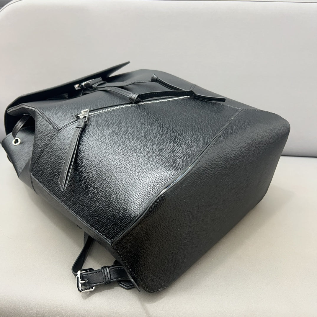 LOEWE LOE SMALL 44 CONVERTIBLE BACKPACK IN BLACK CLASSIC CALFSKIN