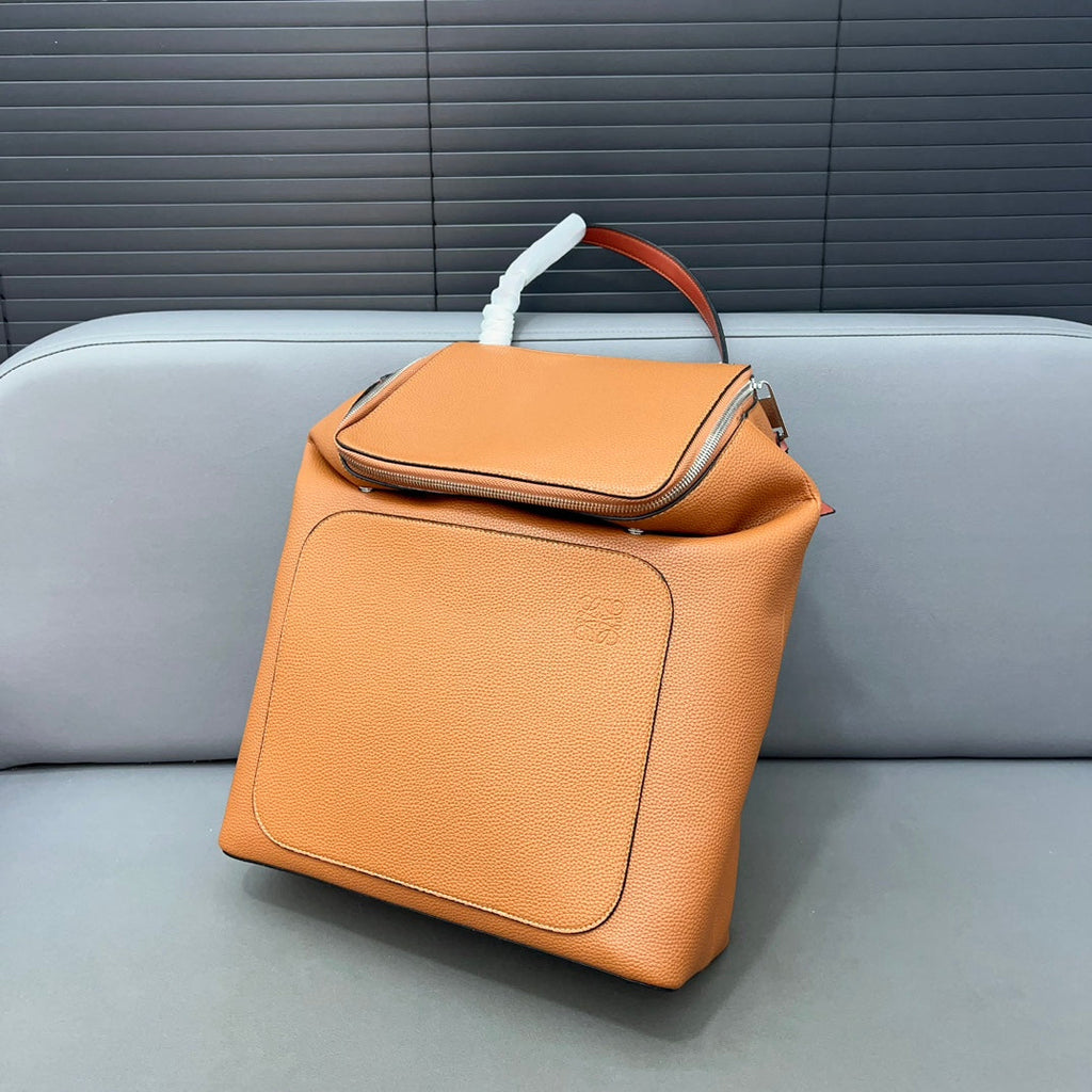 LOEWE LOE GOYA BACKPACK 41 IN WARM DESERT GRAINED CALFSKIN