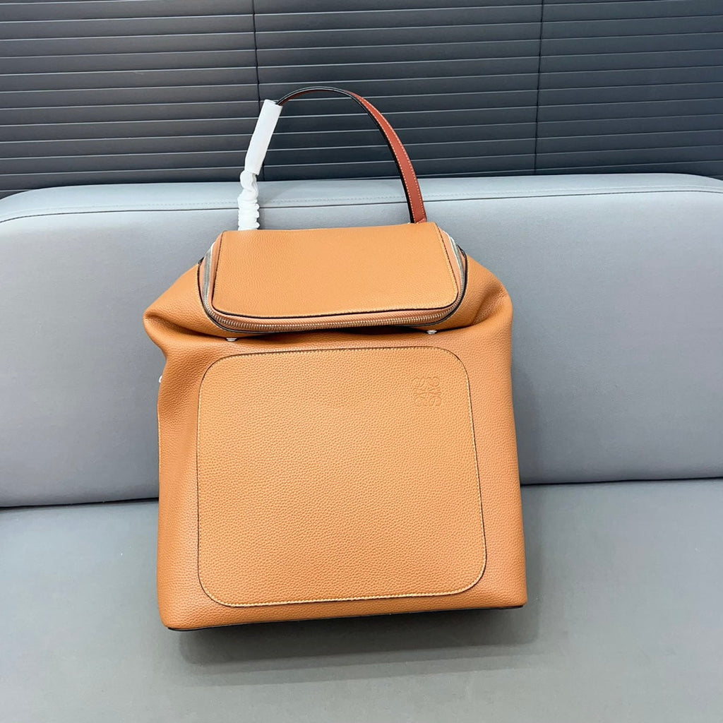LOEWE LOE GOYA BACKPACK 41 IN WARM DESERT GRAINED CALFSKIN