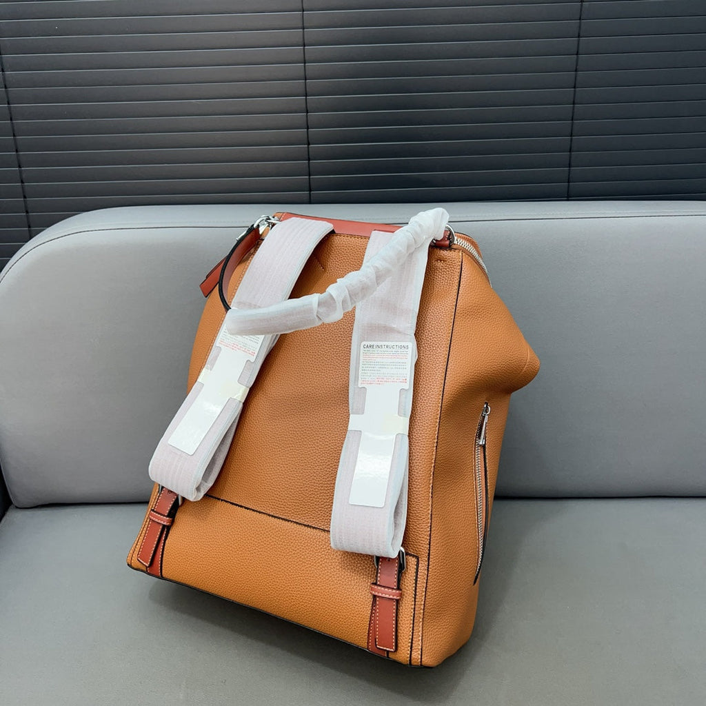 LOEWE LOE GOYA BACKPACK 41 IN WARM DESERT GRAINED CALFSKIN