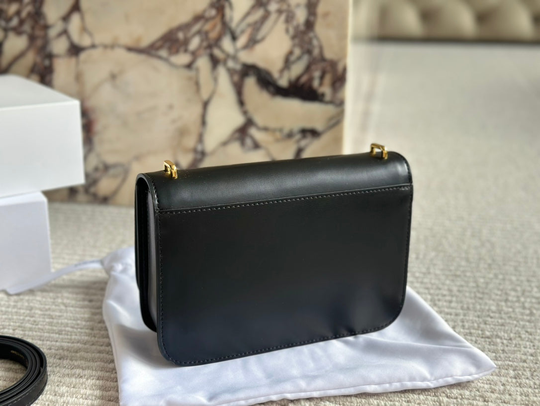 LOEWE LOE GOYA BAG 23 IN BLACK SILK CALFSKIN