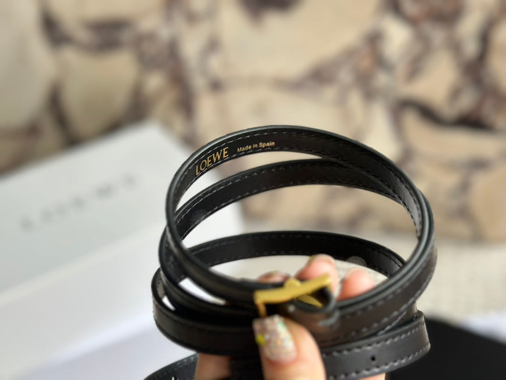 LOEWE LOE GOYA BAG 23 IN BLACK SILK CALFSKIN