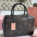 MIU MIU BEAU 34 BAG IN SAND/COFFEE CALFSKIN