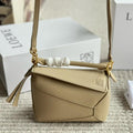 LOEWE LOE MINI 18 PUZZLE BAG IN DARK CREAM CALFSKIN