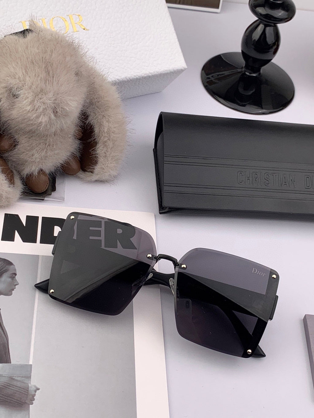 DIOR MONTAIGNE SQUARE SUNGLASS CD1677 IN ACETATE