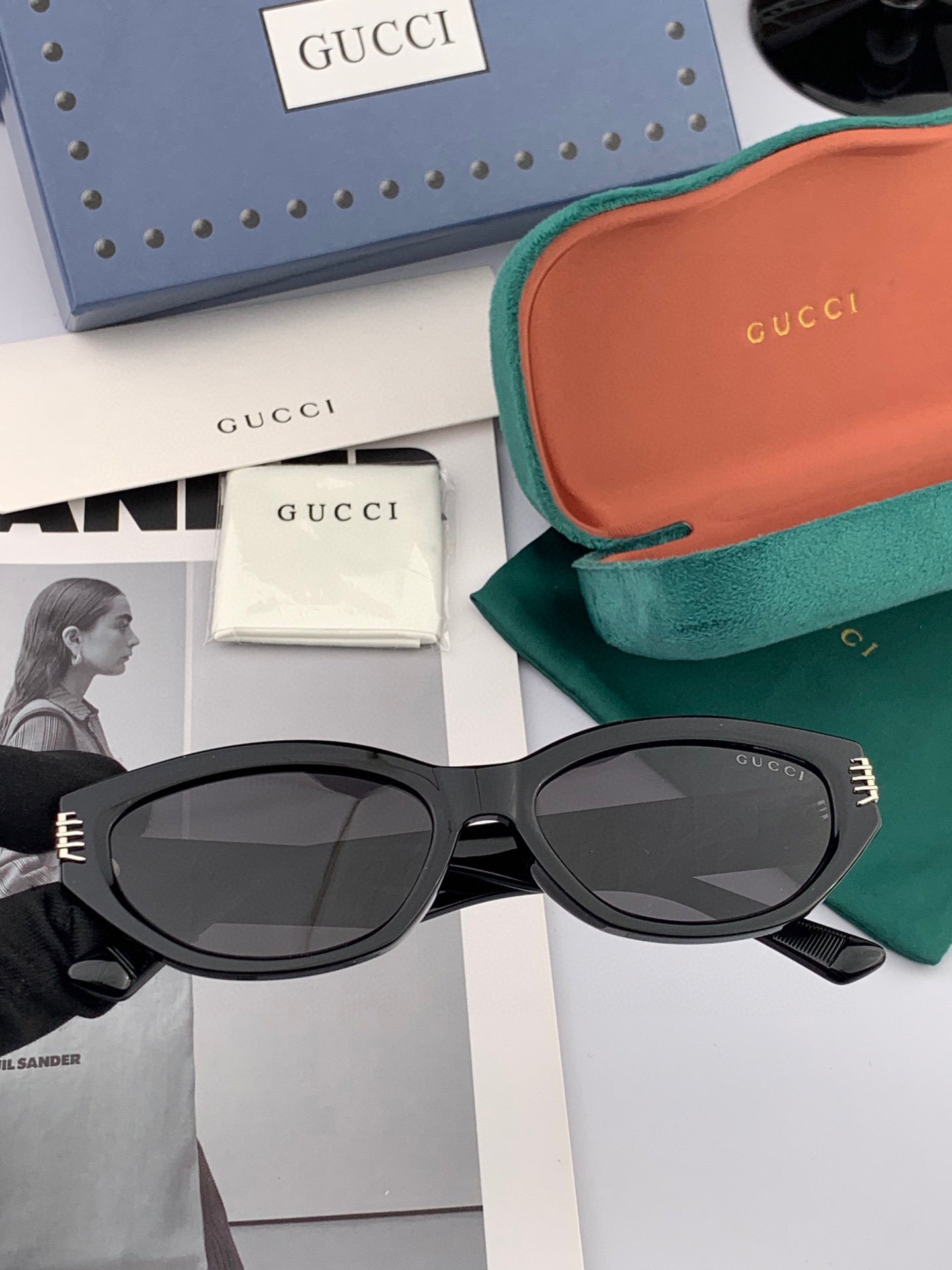 OVAL FRAME SUNGLASSES G0111 IN ACETATE