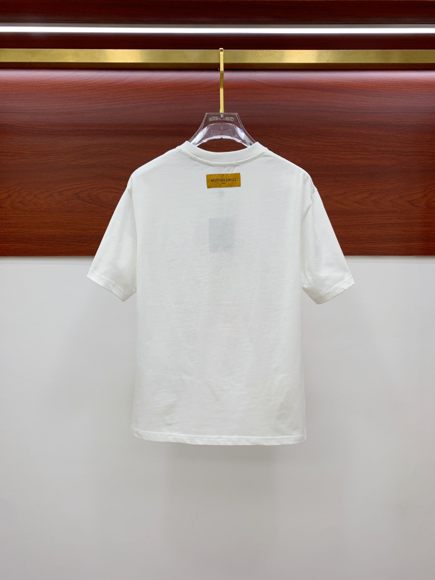 LOUIS VUITTON LV T-SHIRT EMBROIDERED LOGO IN WHITE COTTON 238878