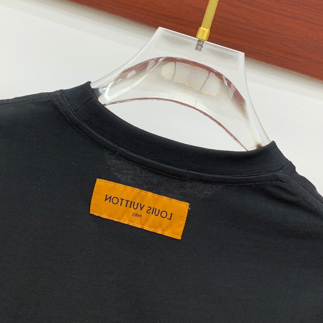 LOUIS VUITTON LV BLACK PURE COTTON T-SHIRT 238883
