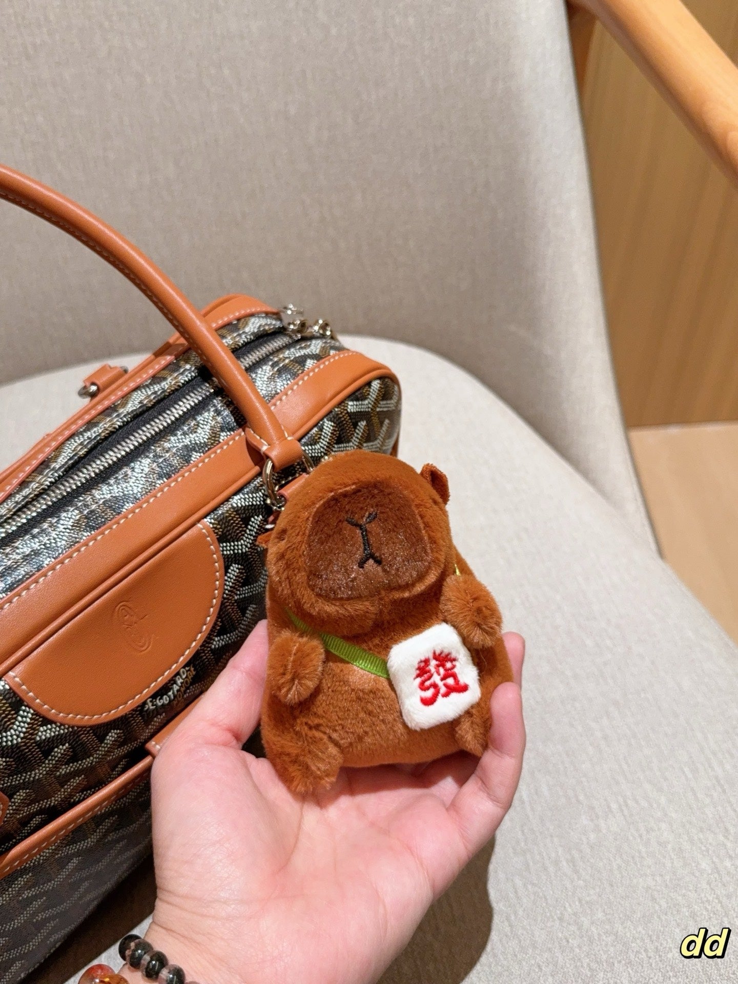 GOYARD SAINT MARTIN BAG 35 IN BROWN GOYARDINE CANVAS AND CALFSKIN